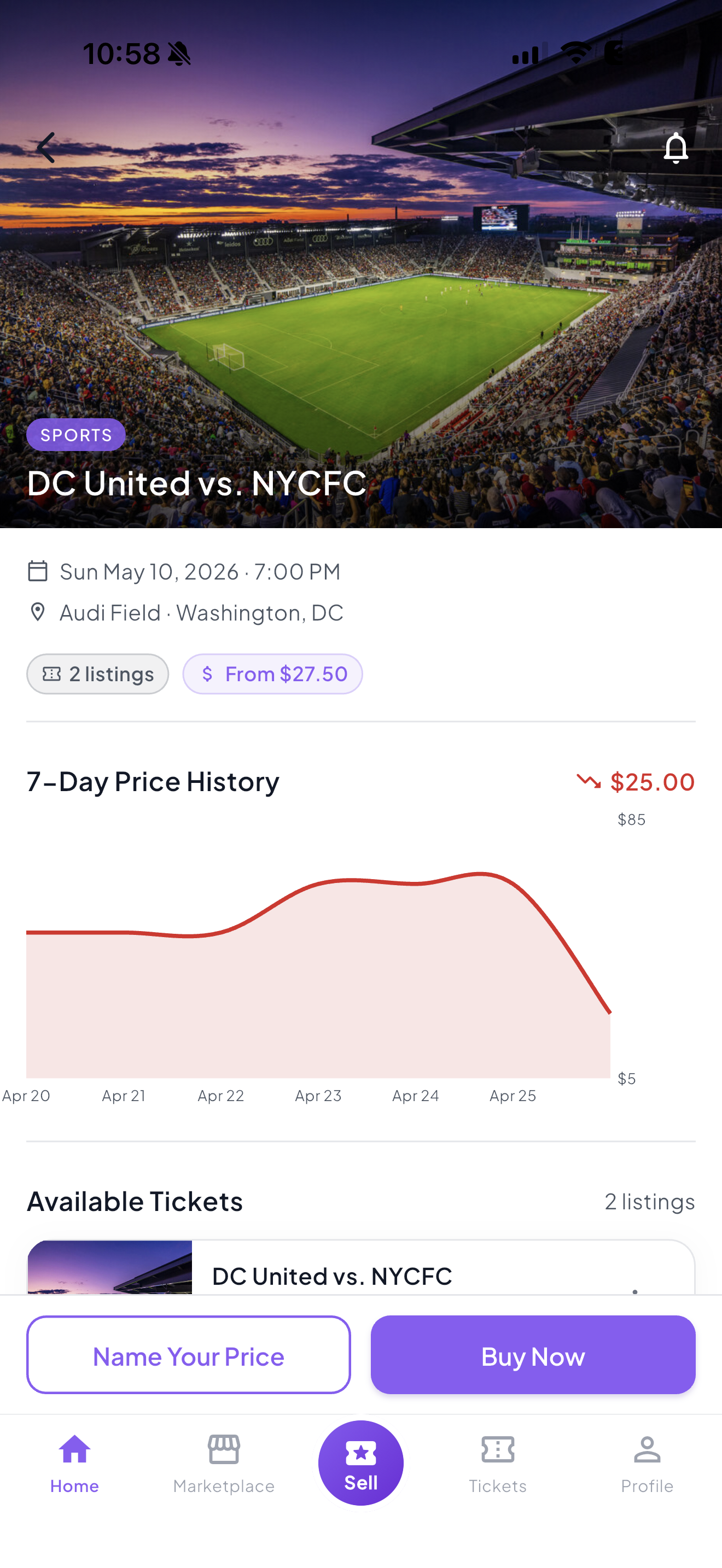 Event detail on Bartr